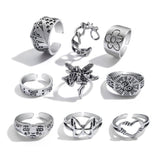 Retro Chess And Card Rings Set Of 9 Obsesie