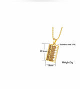 Ruyi Simple Stainless Steel Abacus Pendant Necklace Obsesie