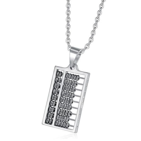 Ruyi Simple Stainless Steel Abacus Pendant Necklace Obsesie