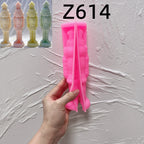 Pink silicone mold labeled Z614 with nutcracker casting references