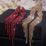 Long Full Rhinestone Earrings