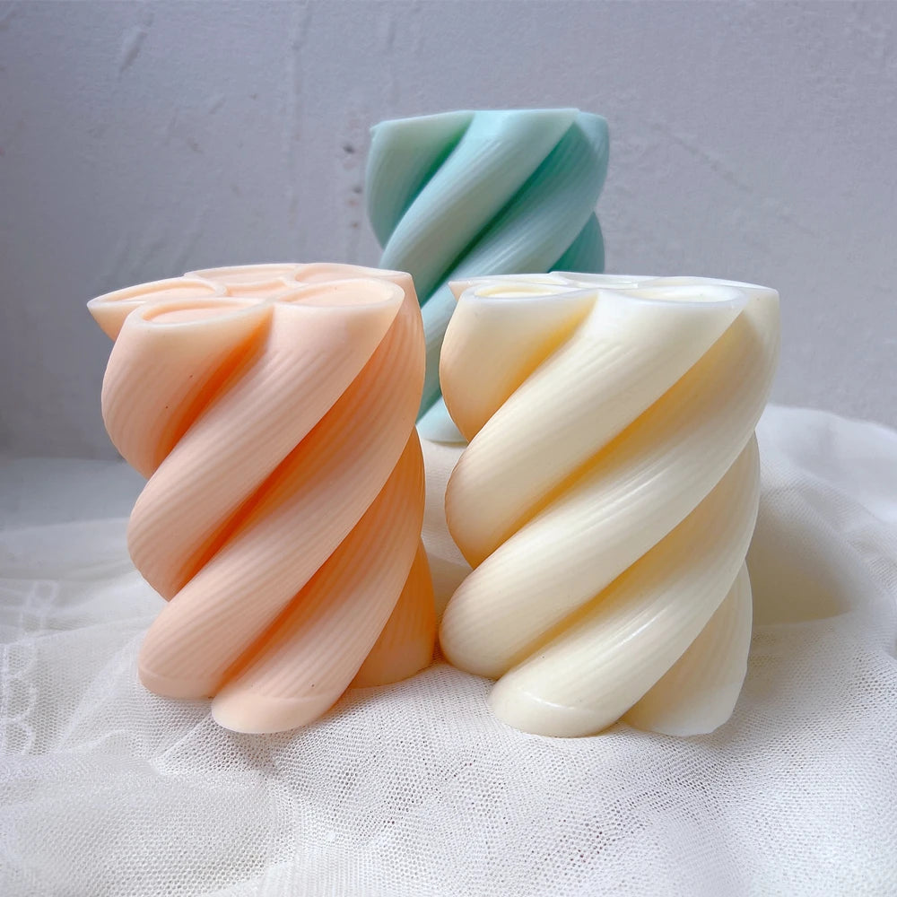 Three rope-twist pillars arranged upright