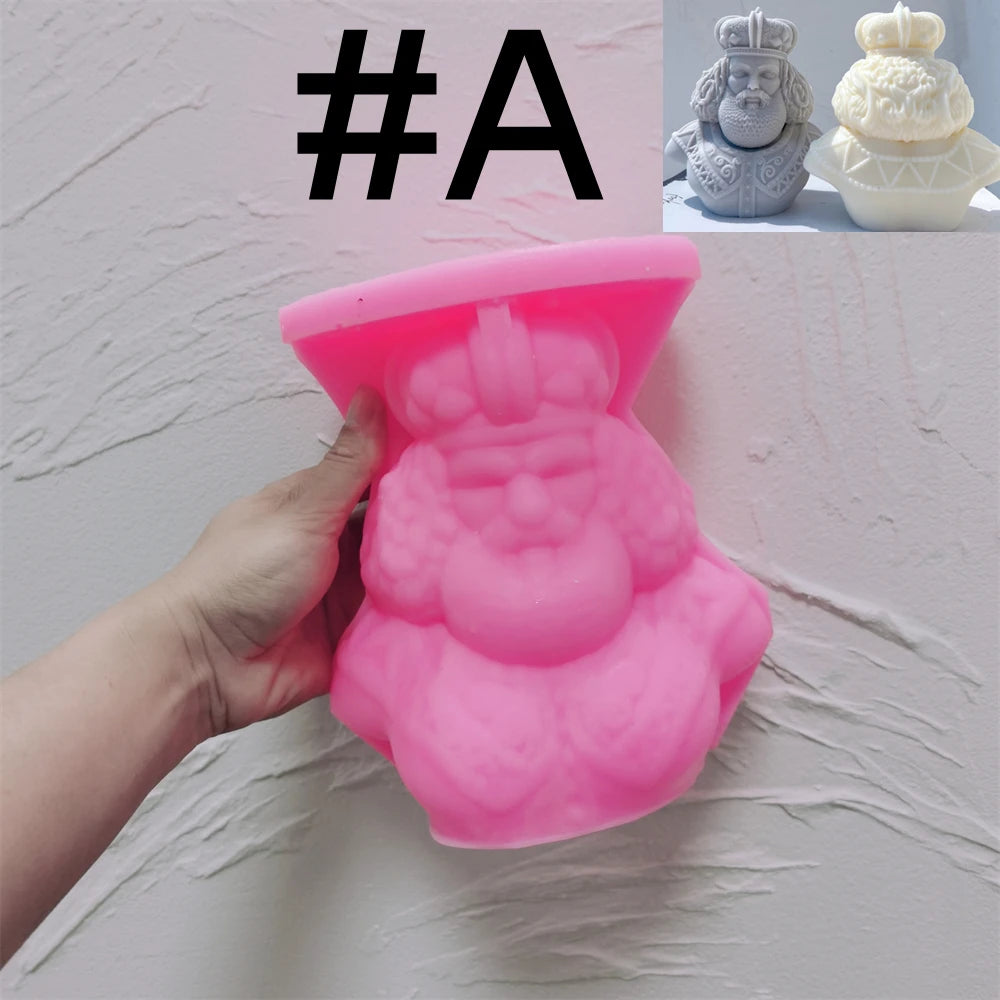 Pink A mold for the crowned king bust