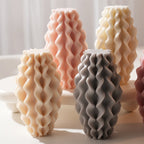 Angled group of wavy pillars showing their lobed outlines