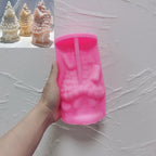 Pink silicone spruce tree cottage mold