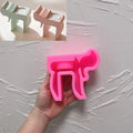 Pink silicone mold for the single-cup Chai tealight holder
