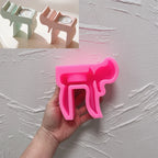 Pink silicone mold for the single-cup Chai tealight holder