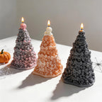 Grouped Halloween skull tower candle castings