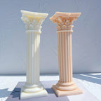 Cream and peach Corinthian-style column castings