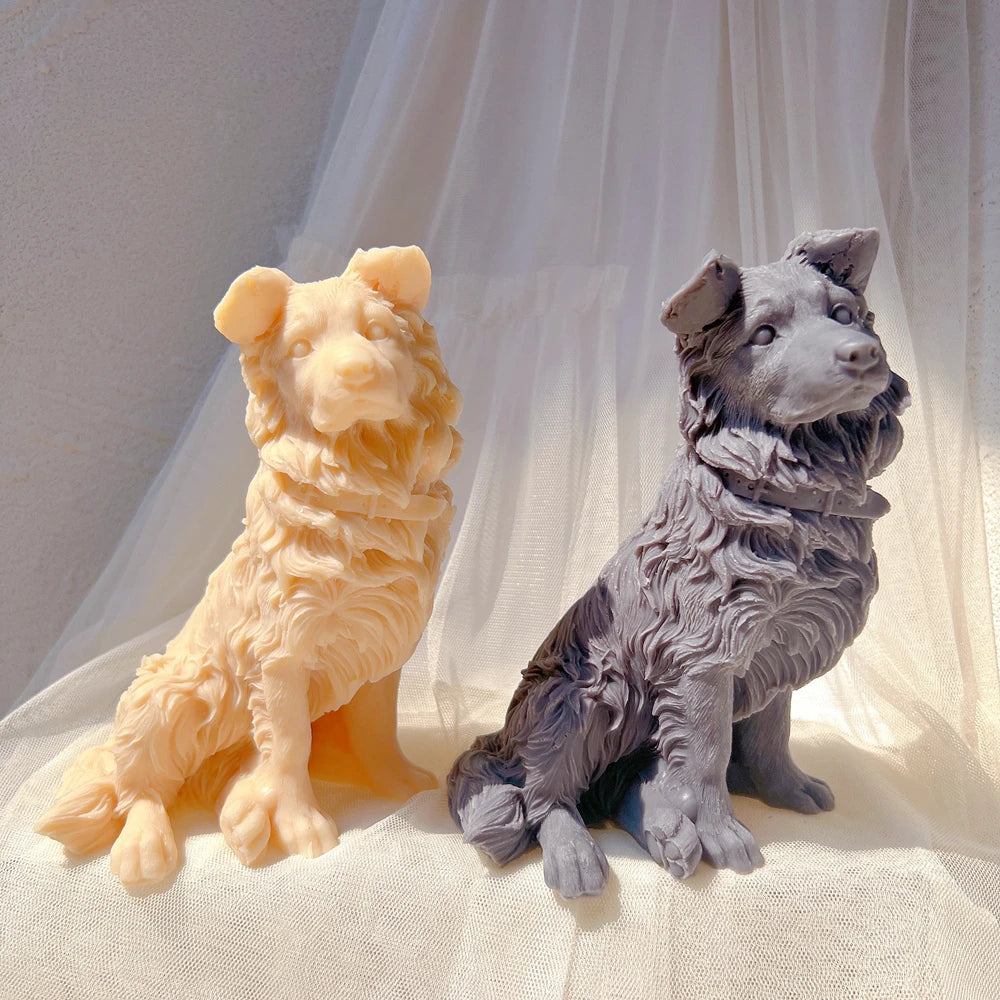 Two Collie castings viewed from the front