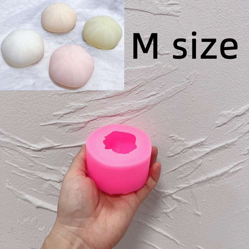 Medium single sea-urchin silicone mold marked M