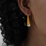 Gold Plated Oil Dripping Earrings