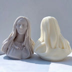 Rear and front views showing sculpted hair strands
