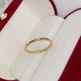 Gold Plated Waterproof Stacker Ring