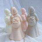 Rear view of Santa castings showing gift sacks