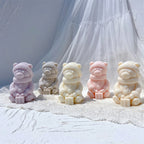 Five festive bear castings in pastel colors