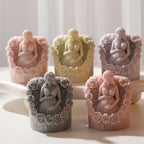 Pregnancy figure candles with floral borders in assorted colors