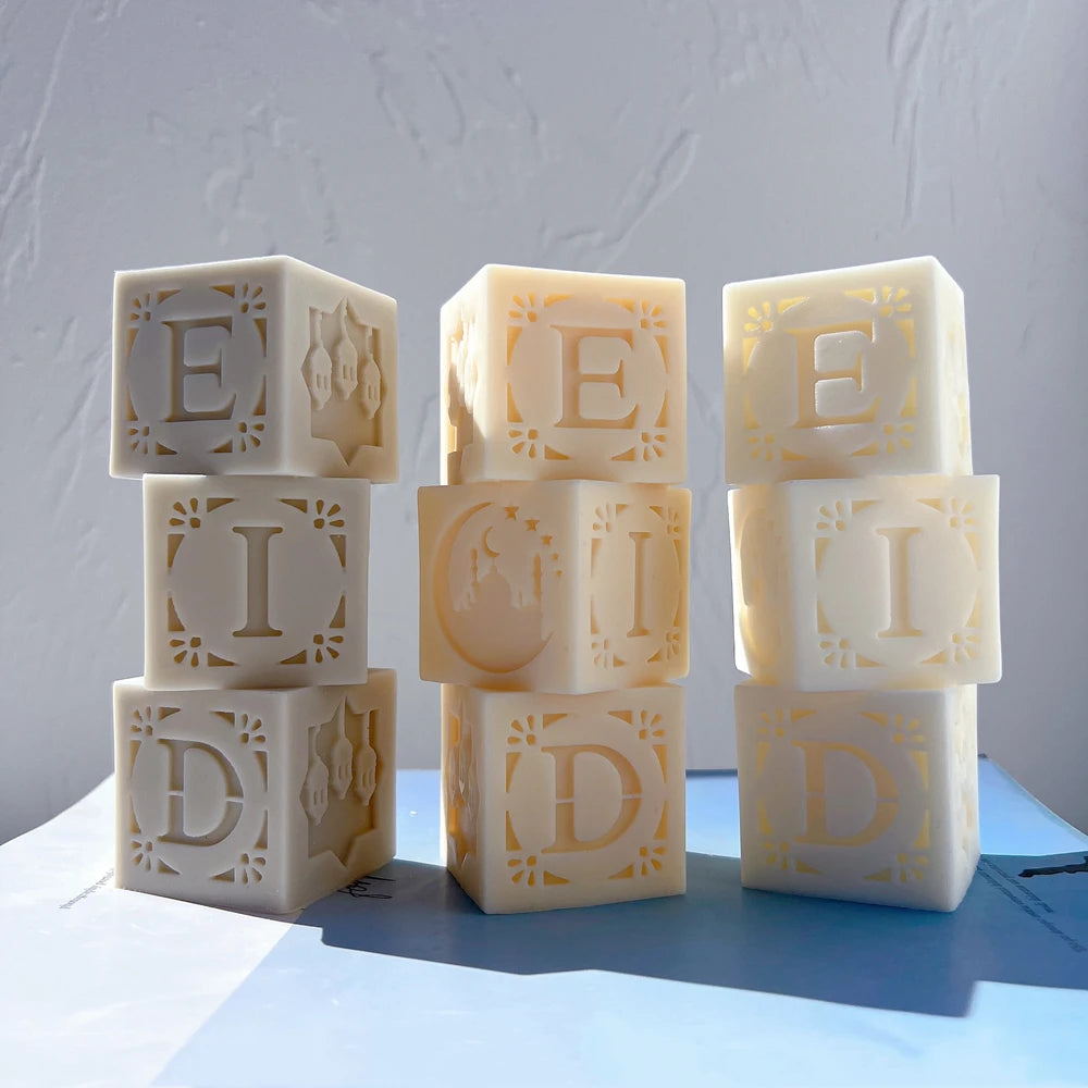 Three EID letter block tower castings