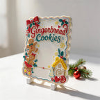 Decorated Gingerbread Cookies sign on a separate stand