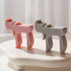 Pink and gray Hebrew Chai-letter freestanding decorative candle sculptures