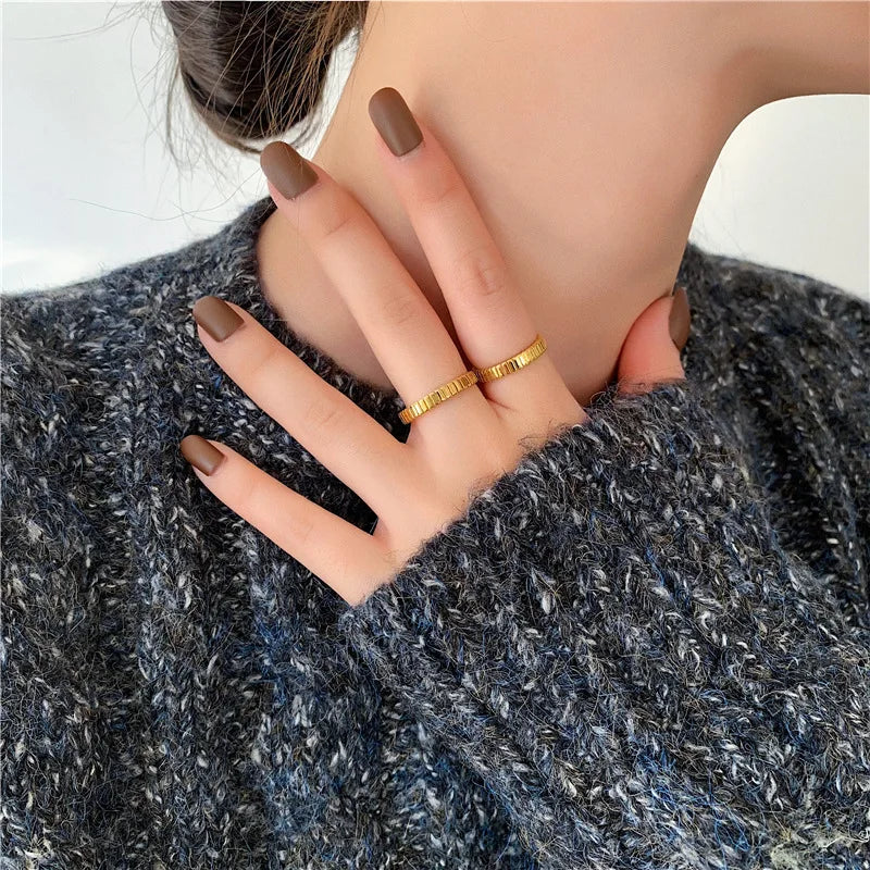 Gold Plated Waterproof Stacker Ring