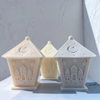 Three decorative Ramadan lantern candle forms
