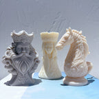 King, Queen and horse-head Knight castings