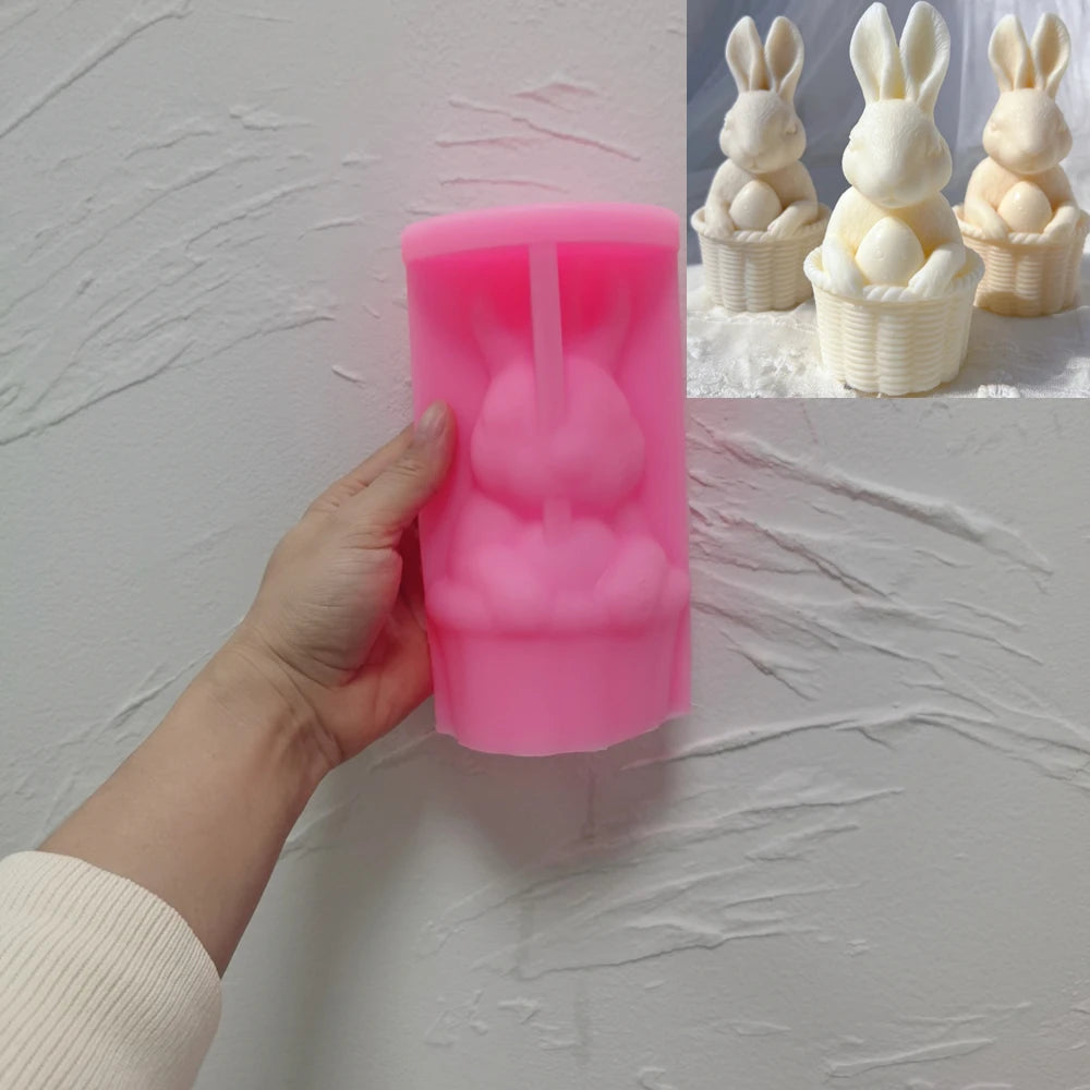 Pink Rabbit Basket C silicone mold