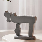 Gray Chai-inspired multi-candle holder casting with row of candle holes