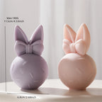 Bunny egg diagram showing 11.5 cm height 6.8 cm width and 180 g wax estimate