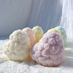 Rose heart castings with dense floral relief