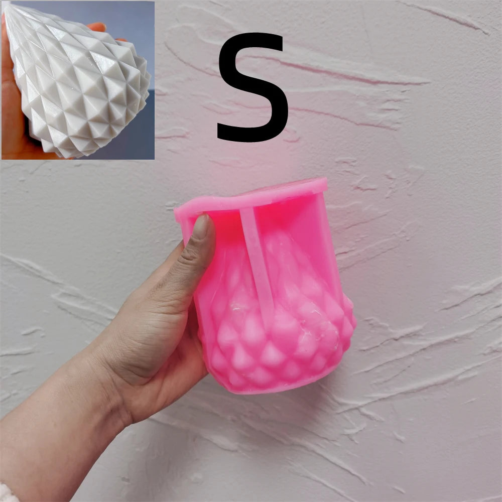 Small pink diamond cone silicone mold marked S