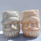Cream and peach Santa face pillar castings
