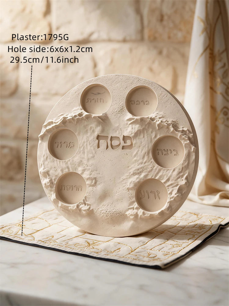 Textured plate measurements with 29.5 cm diameter and 1,795 g plaster