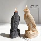 Falcon size graphic showing 21 cm height, 8 cm base and 570 g wax