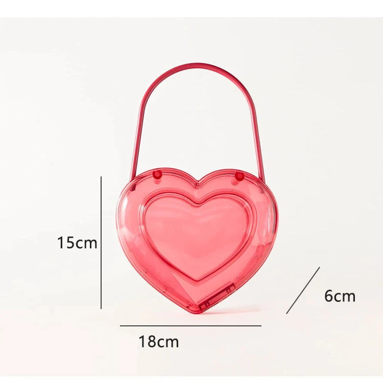 Cute Heart-shaped Women Handbag.