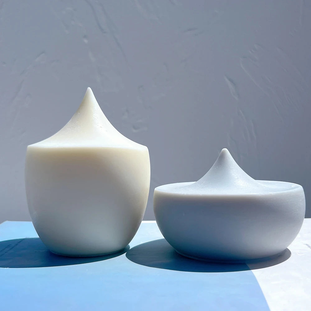 Tall Body beside Low Profile candle casting