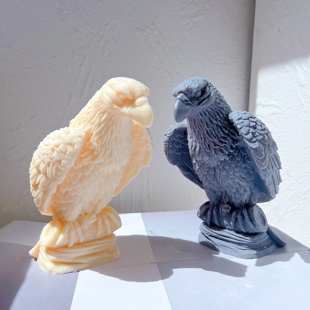 Eagle castings angled toward each other to show their hooked beaks