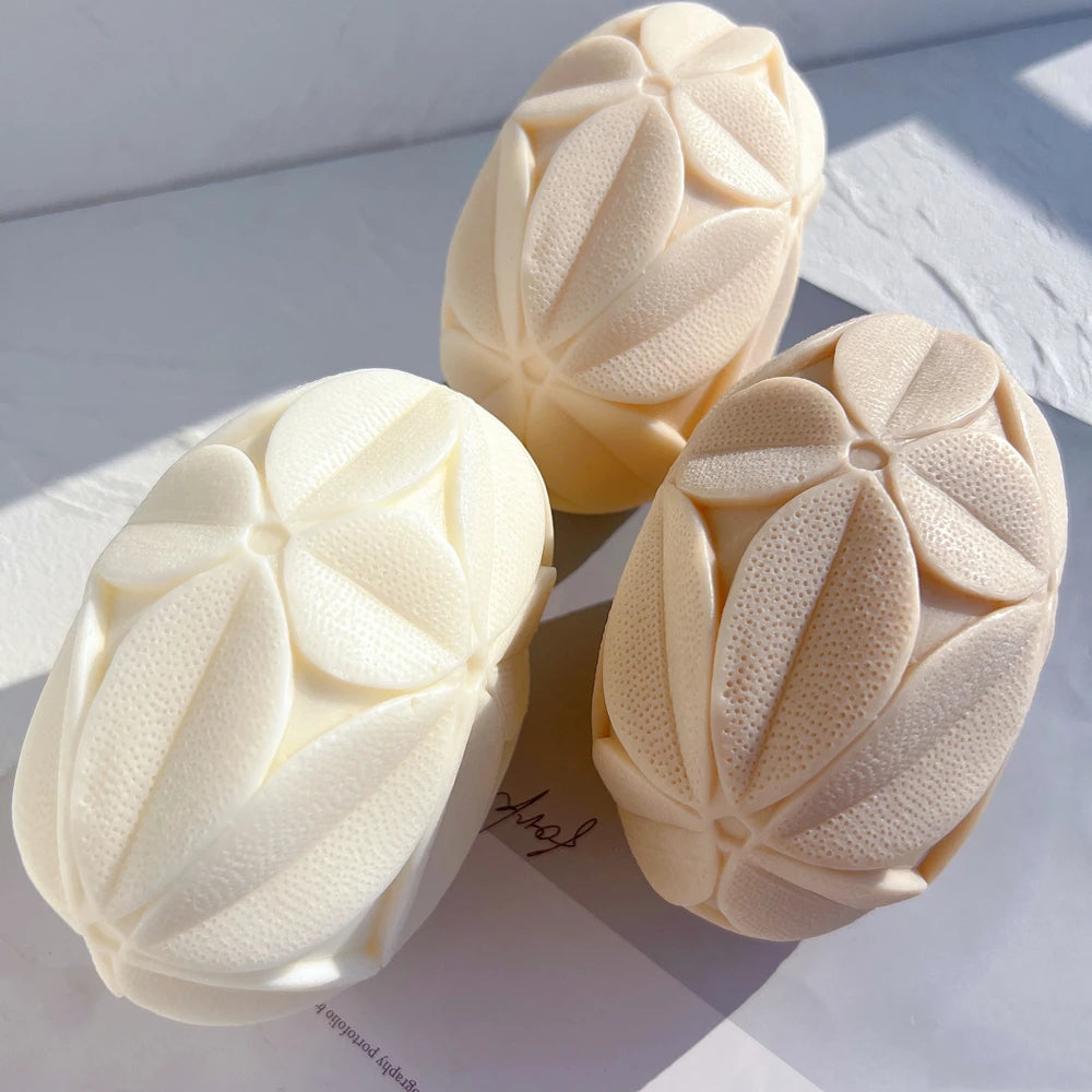 Rounded leaf-petal castings viewed at several angles