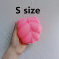 Pink silicone Small braided-swirl mold with size label