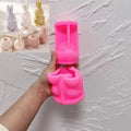 Pink Strawberry Rabbit mold components for the body and head lid