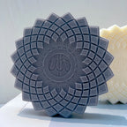Close-up of central Allah calligraphy and smaller lettered panels