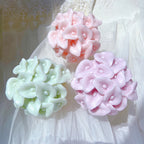 Top views of calla lily bouquet samples showing the curled blooms
