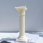 Front view of the fluted column and leaf-decorated capital