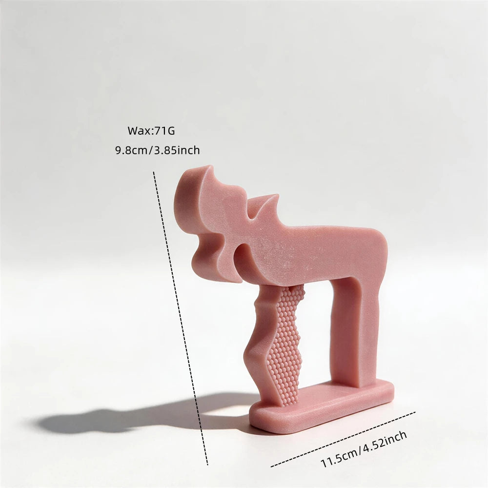 Chai sculpture chart showing 9.8 cm height, 11.5 cm width and 71 g wax estimate
