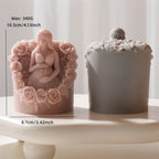 Front and rear dimension diagram for 10.5 cm pregnancy figure candle
