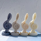 Treble clef figures with integrated standing bases arranged in a row
