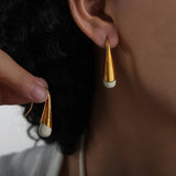 Gold Plated Oil Dripping Earrings