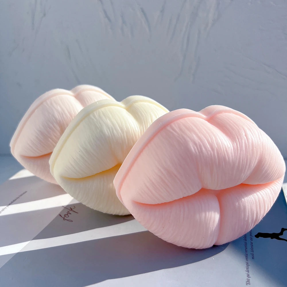 Three lip castings arranged to show their dimensional profiles