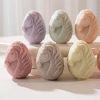 Multiple pastel Easter egg castings with horse mane relief